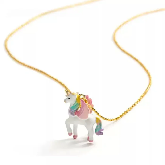 Regenbogen Einhorn Emaill Halskette – Bild 3