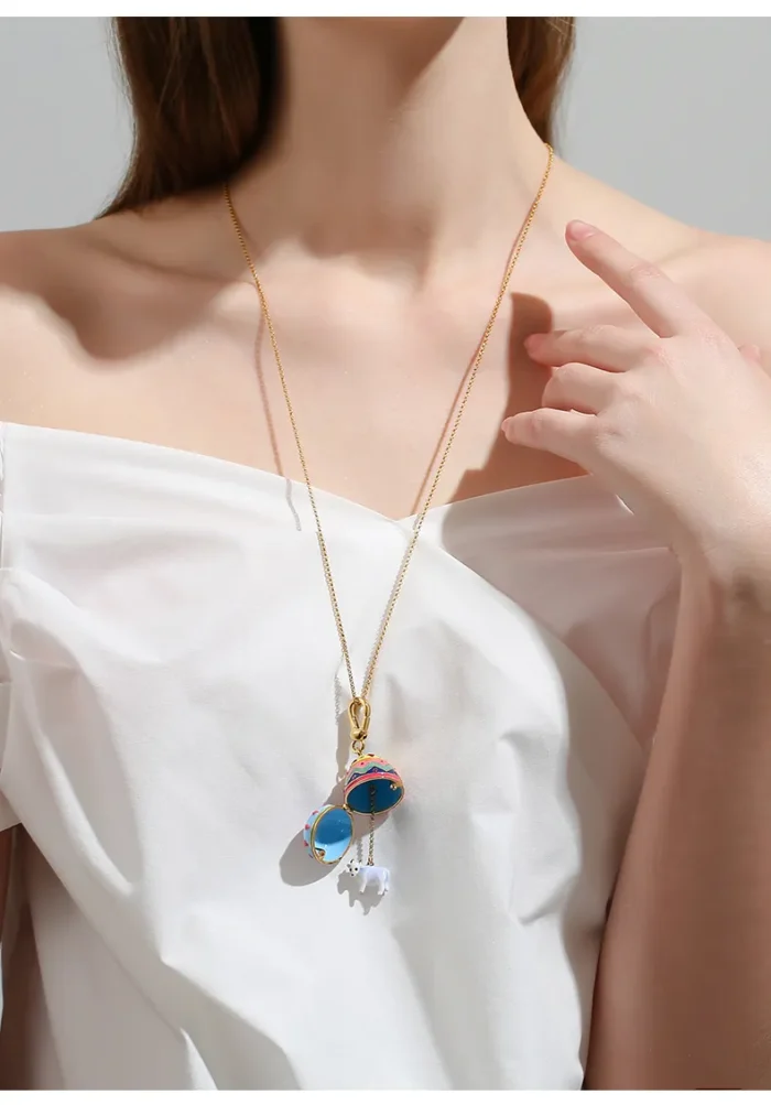 Zodiac Egg Pendant Necklace - Image 3