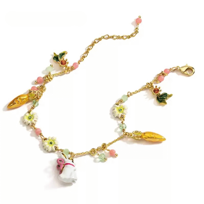 Enamel Bunny Bracelet with Carrot - Image 4